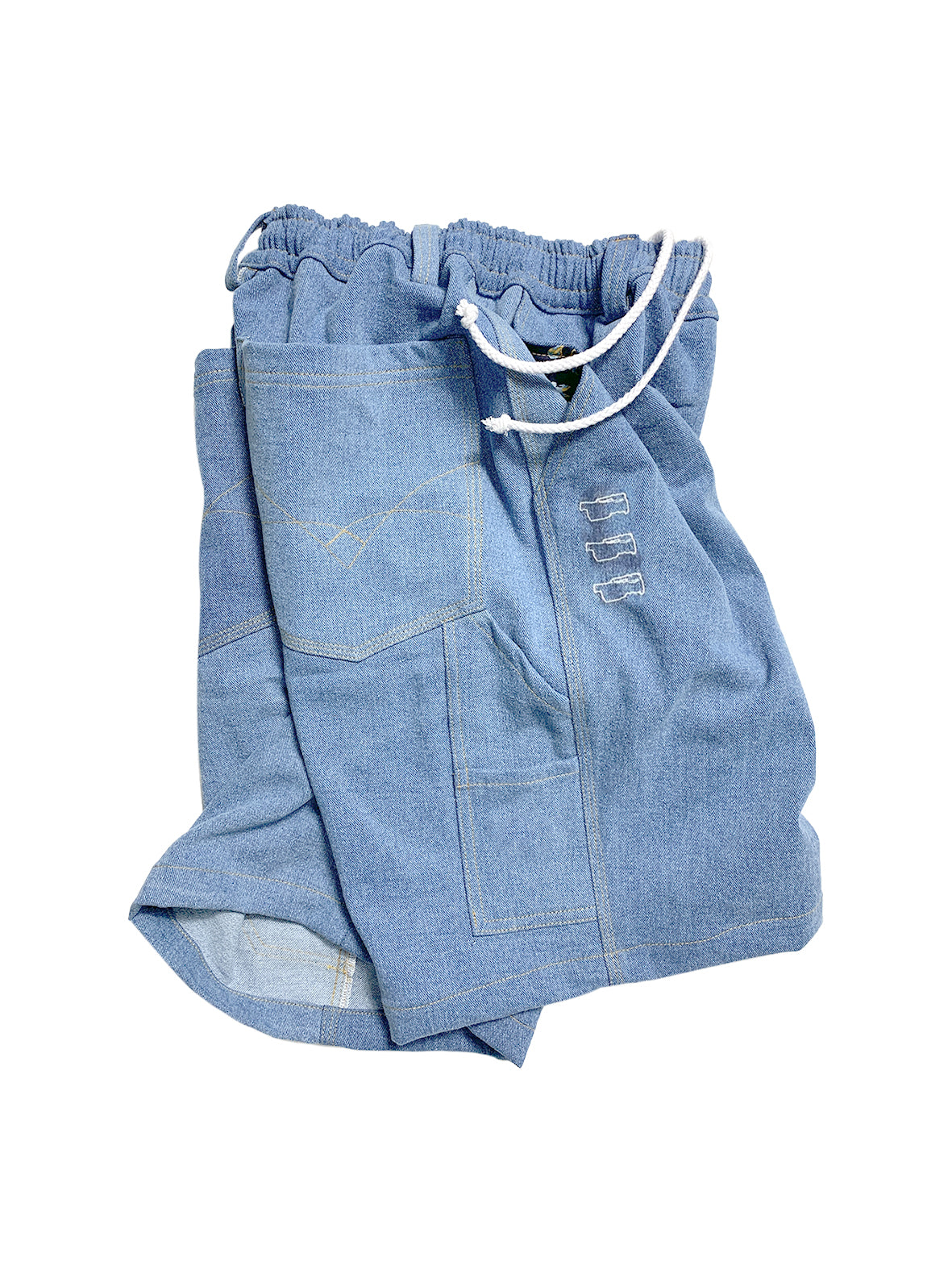 3 VX OUTLINE - BAGGY OG CARPENTER SHORTS - LIGHT BLUE