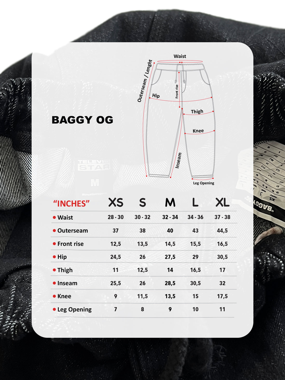 3 VX OUTLINE - BAGGY OG CARPENTER - BLACK