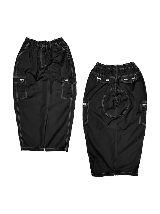 VX1000 - BAGGY OG CARGO PANTS - BLACK RIPSTOP